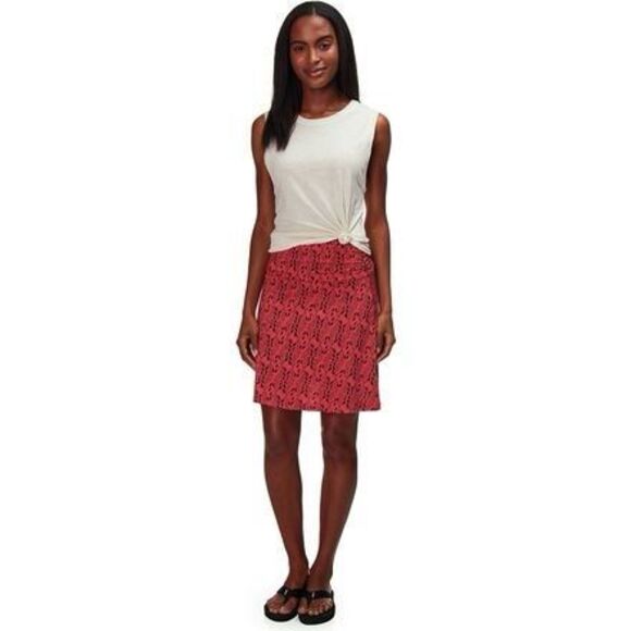 TOAD&CO Women’s Falcon Red Leaf Print Chaka Skirt Size Small - Picture 1 of 5